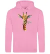 Жіноча толстовка (худі) Жираф з гілкою Рожевий фото
