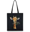 Еко-сумка Жираф з гілкою Чорний фото