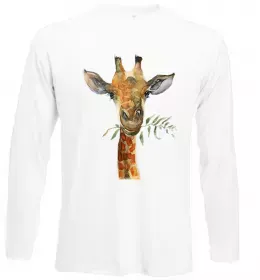 Лонгслив Маленька жирафа Белый фото