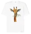 Футболка Оверсайз Жираф з гілкою Белый фото
