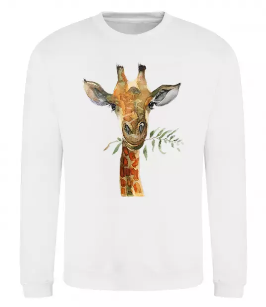 Свитшот Жираф з гілкою Белый фото