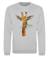 Свитшот Жираф з гілкою Серый меланж Свитшот Жираф з гілкою Серый меланж фото
