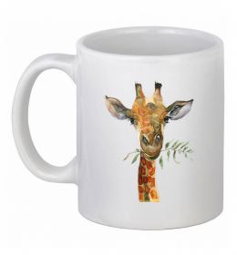 Чашка керамічна Жираф з гілкою