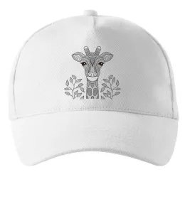Кепка Жирафа з карими очима Білий фото