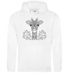 Мужская толстовка (худи) Жирафа з карими очима Белый Мужская толстовка (худи) Жирафа з карими очима Белый фото