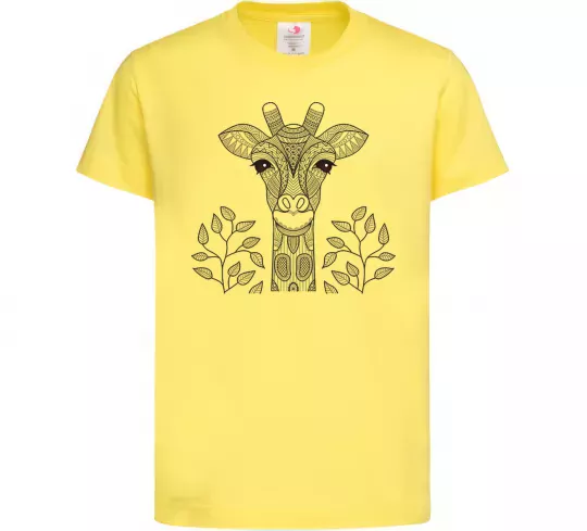 Детская футболка Жирафа з карими очима Лимонный фото