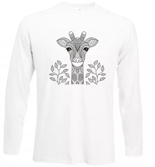 Лонгслив Жирафа з карими очима Белый фото