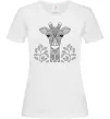 Жіноча футболка Жирафа з карими очима Білий фото