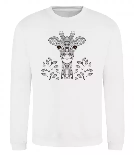 Світшот Жирафа з карими очима Білий фото