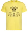 Чоловіча футболка Жирафа з карими очима Лимонний фото