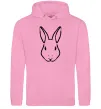 Мужская толстовка (худи) Голова зайчика Розовый фото