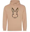 Жіноча толстовка (худі) Голова зайчика Пісочний фото