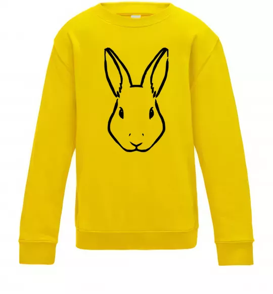 Дитячий світшот Голова зайчика Сонячно жовтий фото