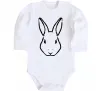 Детский боди Голова зайчика Белый фото