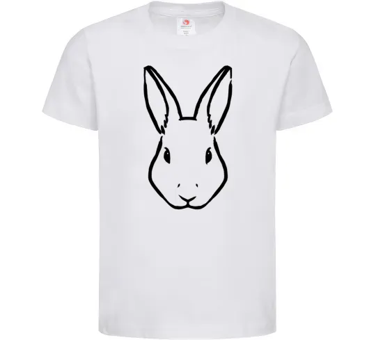 Детская футболка Голова зайчика Белый фото