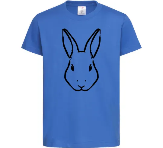Детская футболка Голова зайчика Ярко-синий фото