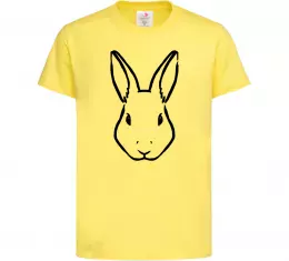Детская футболка Голова зайчика Лимонный фото
