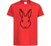 Детская футболка Голова зайчика Красный Детская футболка Голова зайчика Красный фото