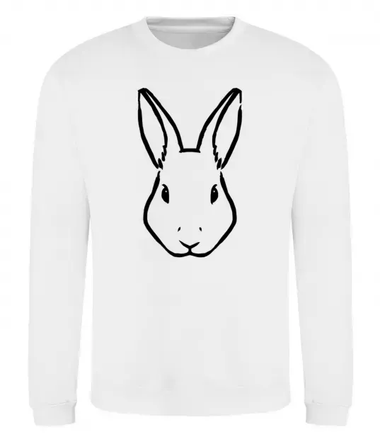 Свитшот Голова зайчика Белый фото