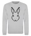 Свитшот Голова зайчика Серый меланж фото