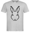 Мужская футболка Голова зайчика Серый фото