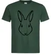 Мужская футболка Голова зайчика Темно-зеленый фото