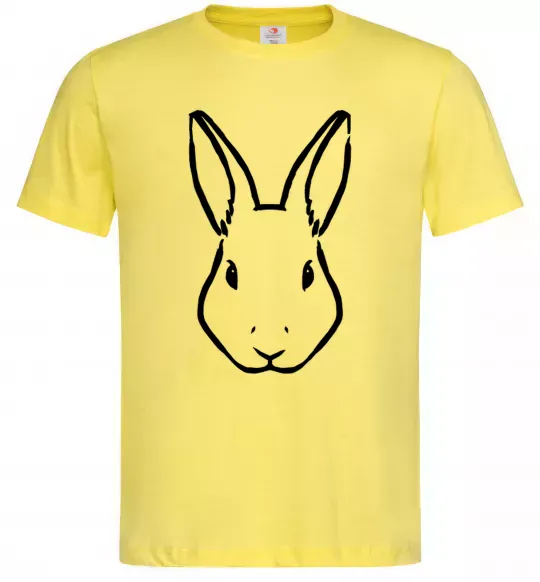 Мужская футболка Голова зайчика Лимонный фото