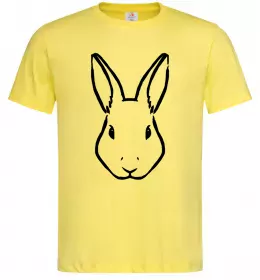 Мужская футболка Голова зайчика Лимонный фото