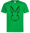 Мужская футболка Голова зайчика Зеленый фото