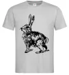 Мужская футболка Кролик олівцем Серый фото