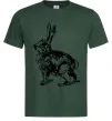 Мужская футболка Кролик олівцем Темно-зеленый фото