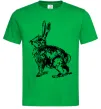 Мужская футболка Кролик олівцем Зеленый фото