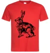 Мужская футболка Кролик олівцем Красный фото
