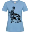 Женская футболка Кролик олівцем Голубой Женская футболка Кролик олівцем Голубой фото