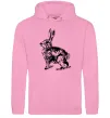 Женская толстовка (худи) Кролик олівцем Розовый фото