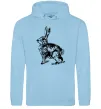 Женская толстовка (худи) Кролик олівцем Голубой фото