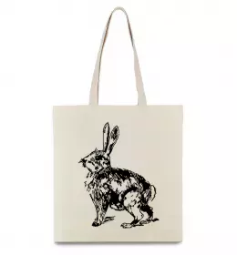 Эко-сумка Кролик олівцем Бежевый фото