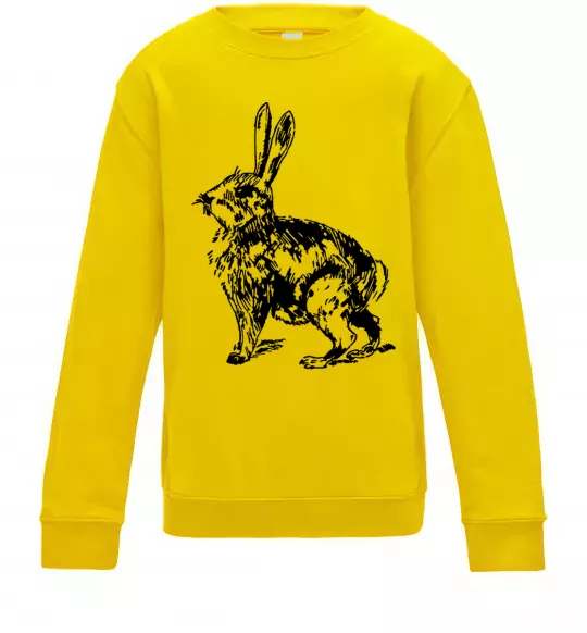 Дитячий світшот Кролик олівцем Сонячно жовтий фото