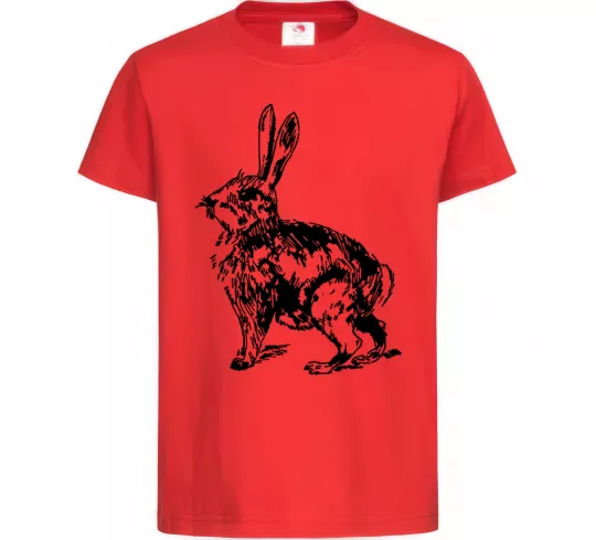 Дитяча футболка Кролик олівцем Червоний фото