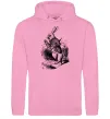 Женская толстовка (худи) Кролик з годинником Розовый фото