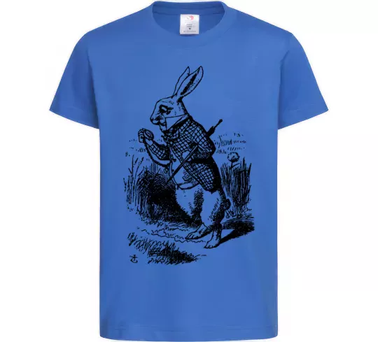 Дитяча футболка Кролик з годинником Яскраво-синій фото