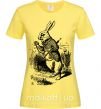Жіноча футболка Кролик с часами Лимонний фото