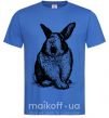 Мужская футболка Кролик кричит Ярко-синий фото