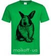 Мужская футболка Кролик кричит Зеленый фото