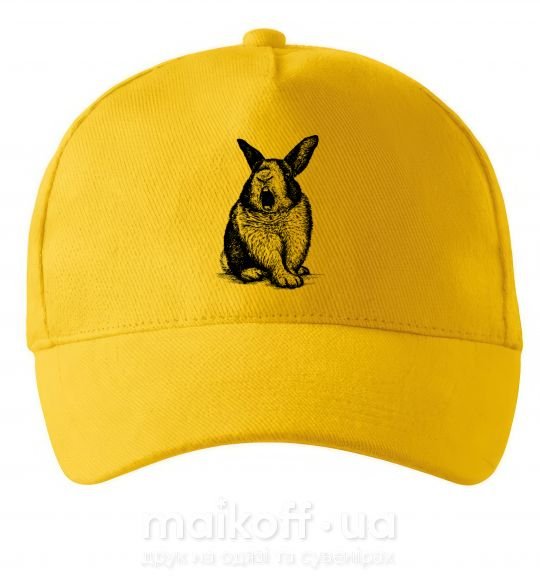 Кепка Кролик кричит Солнечно желтый фото