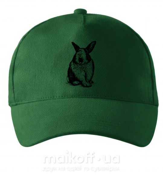 Кепка Кролик кричит Темно-зеленый фото