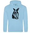 Жіноча толстовка (худі) Кролик кричить Блакитний фото