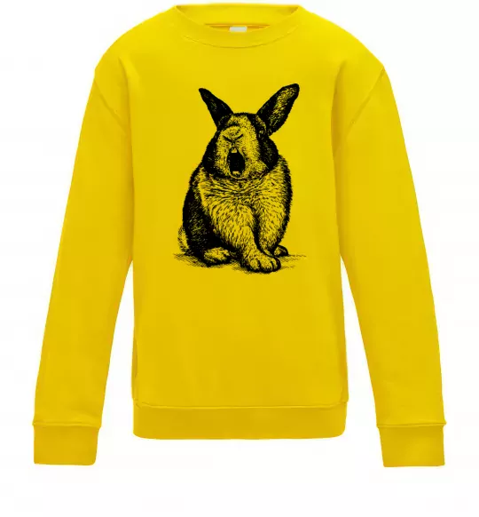 Детский Свитшот Кролик кричить Солнечно желтый фото