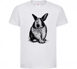 Детская футболка Кролик кричить Белый фото