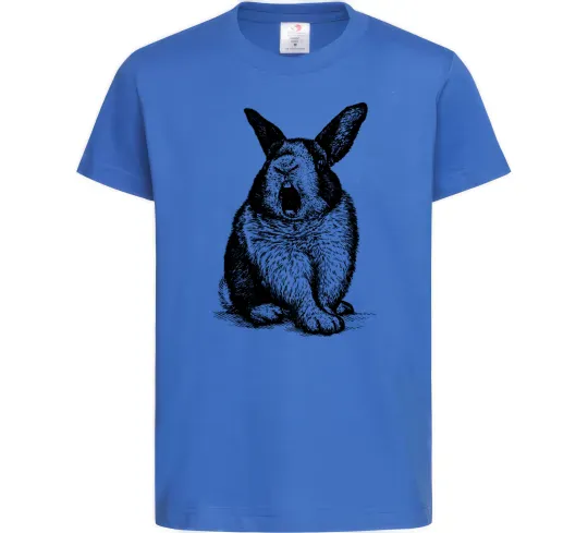 Дитяча футболка Кролик кричить Яскраво-синій фото